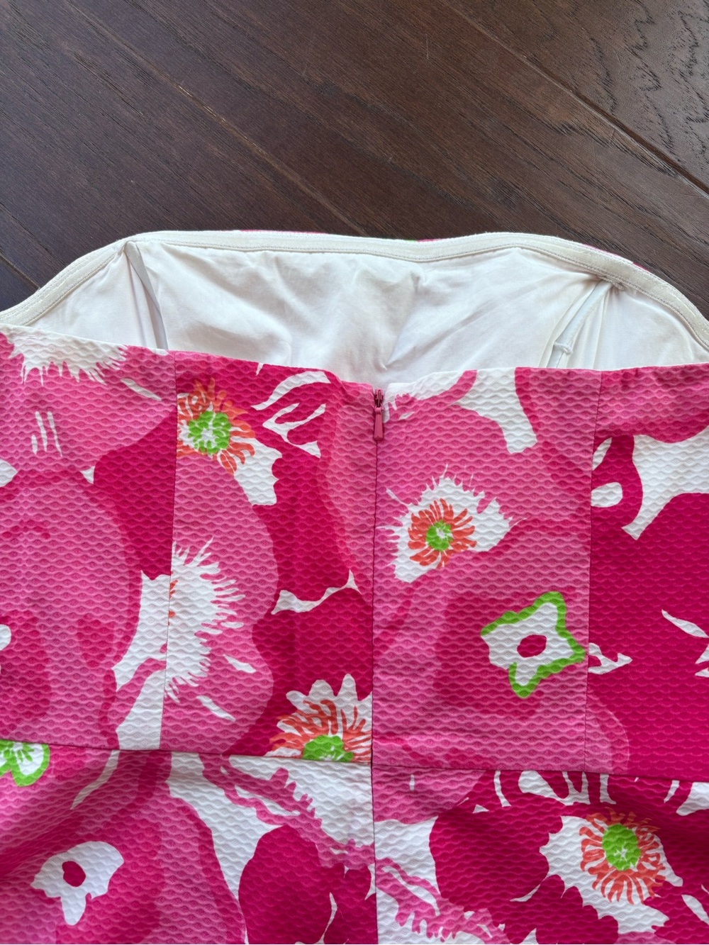 Lilly Pulitzer Floral Strapless Dress. 6 - Picture 6 of 7